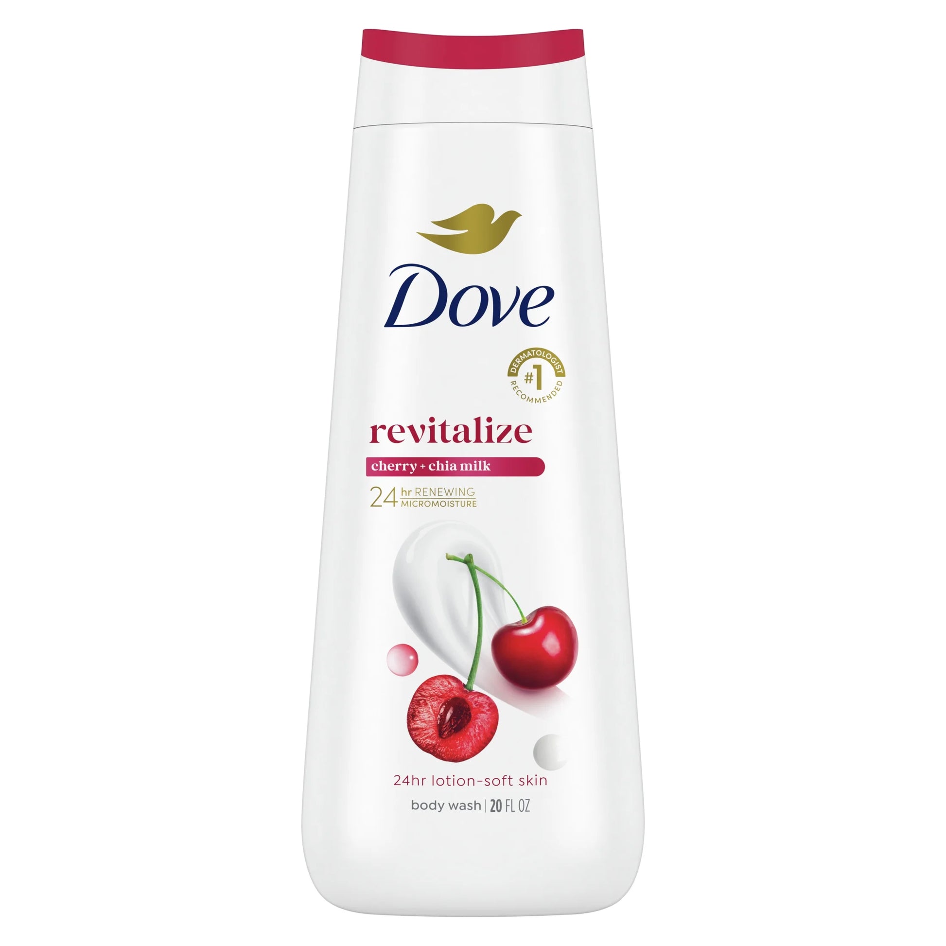 (4 Pack)  Body Wash Revitalizante Cherry & Chia Milk, 20 Oz